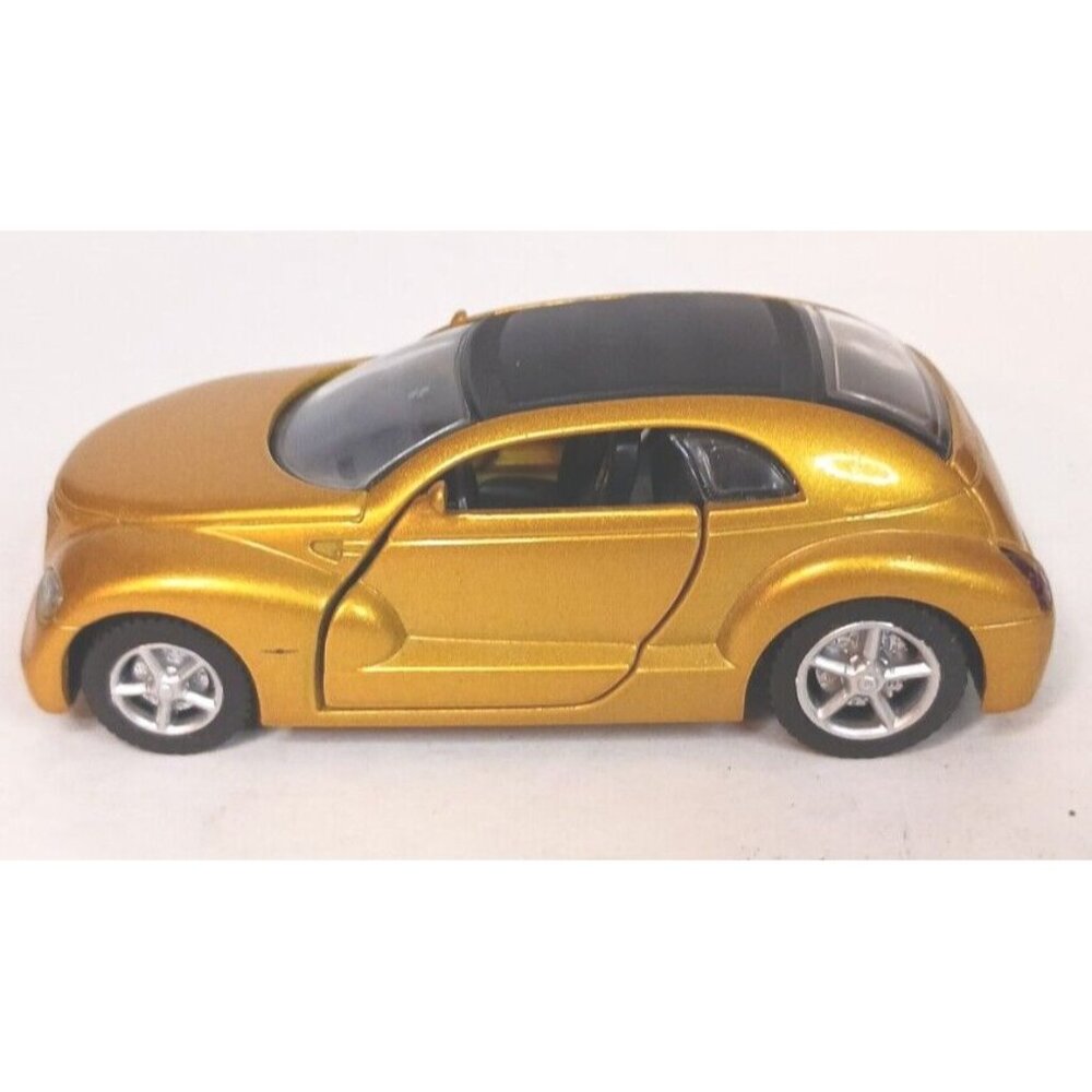 1999 New-Ray Chrysler Pronto Cruiser Die Cast Car 1:32 Scale Doors Open Gold